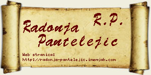 Radonja Pantelejić vizit kartica